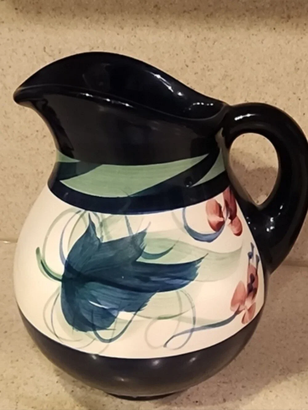 Gail Pittman painted pitcher hand