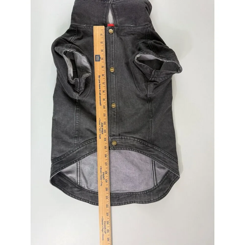 Reddy Dog Jacket XXL Black Denim Hooded Pet Coat Vest New With Tags