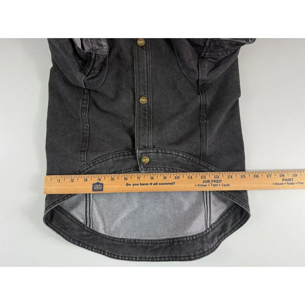 Reddy Dog Jacket XXL Black Denim Hooded Pet Coat Vest New With Tags