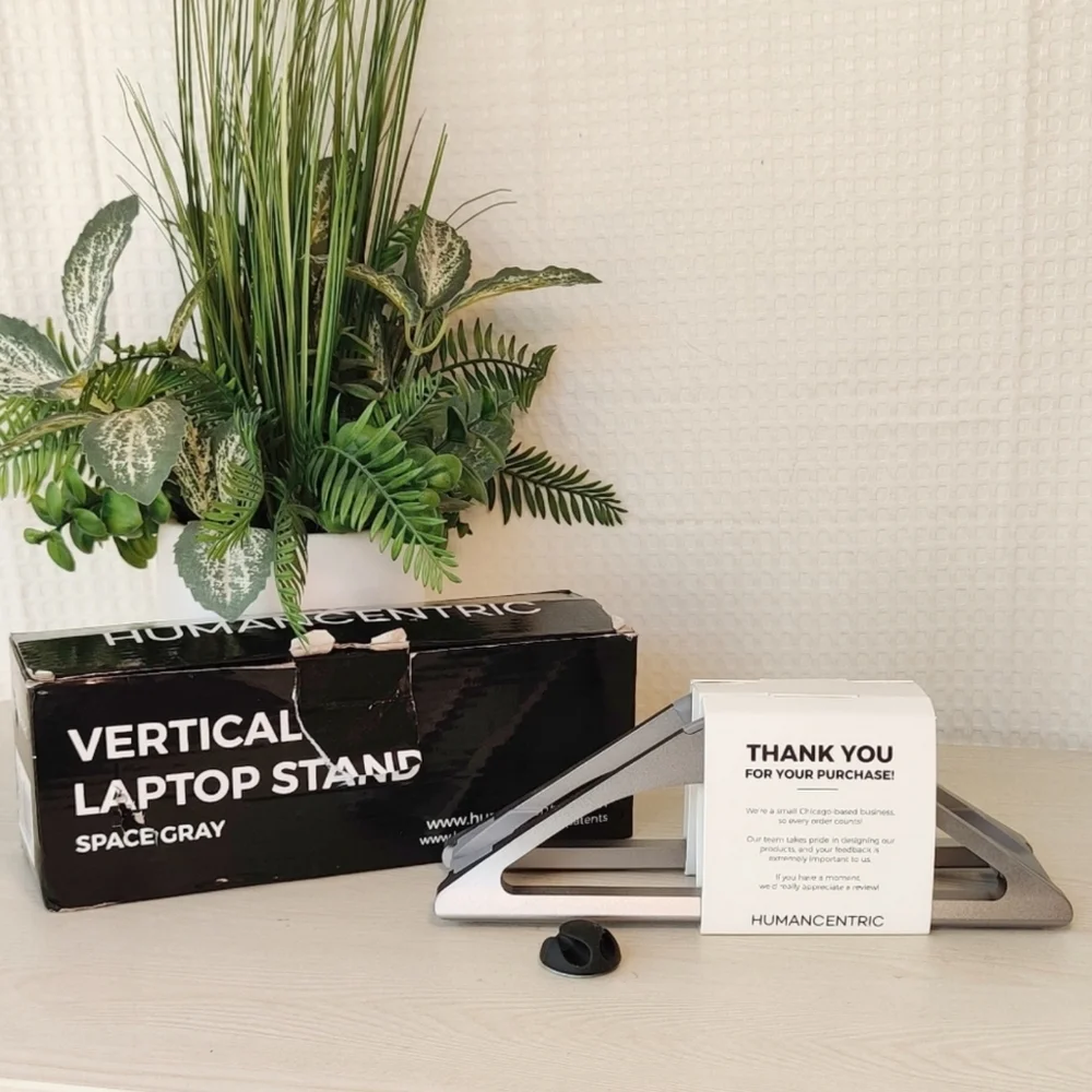 Humancentric Vertical Laptop Stand-Space Gray
