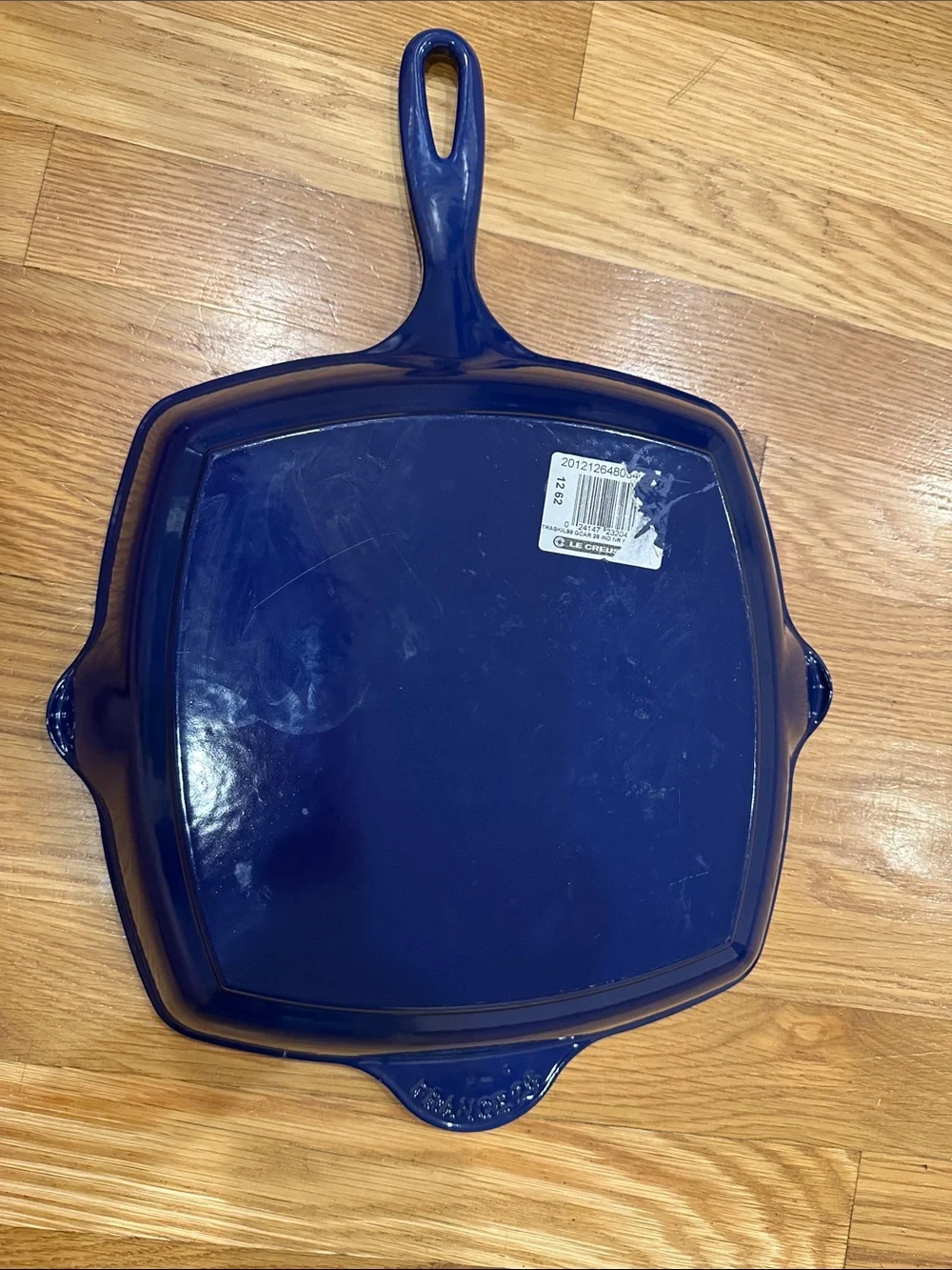 💙 LE CREUSET Cast-Iron Square Grill Pan Blue