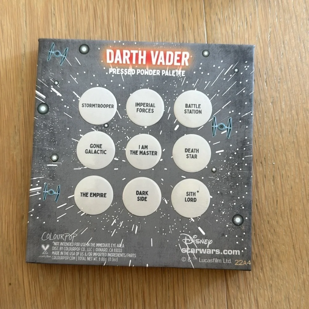 Colourpop Star Wars Darth Vader eyeshadow palette
