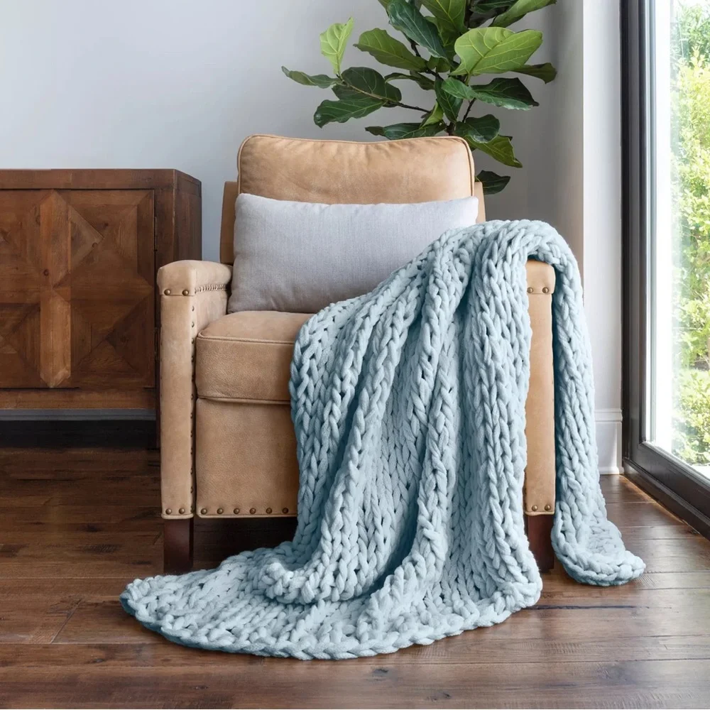Home Collection Ultra Soft Chunky Knit Throw Blanket