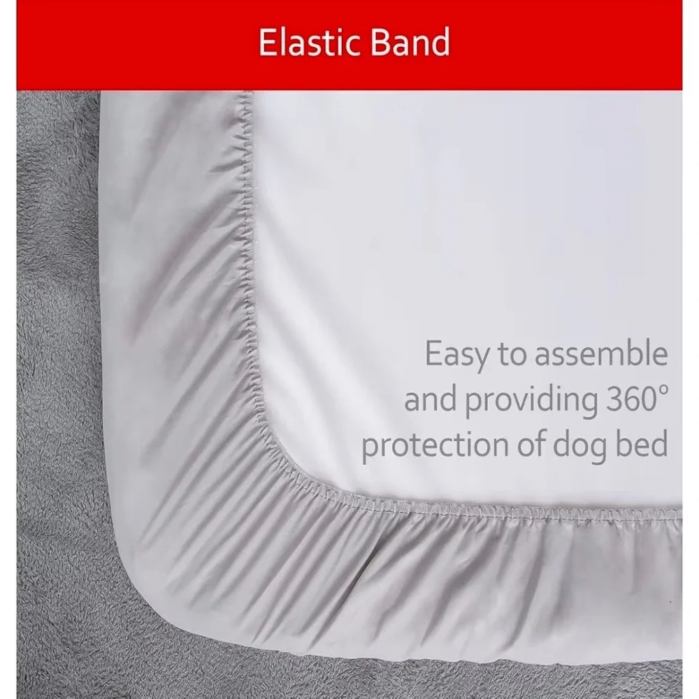 2 PACK Waterproof‎ Dog Bed Covers Replacement Washable, Grey Star Print 32x44 In