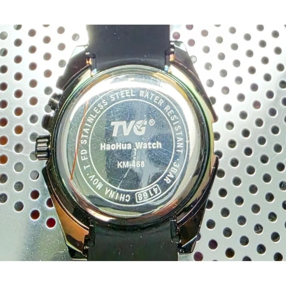 TVG Military‎ Style Black Watch Water Resistant Mens