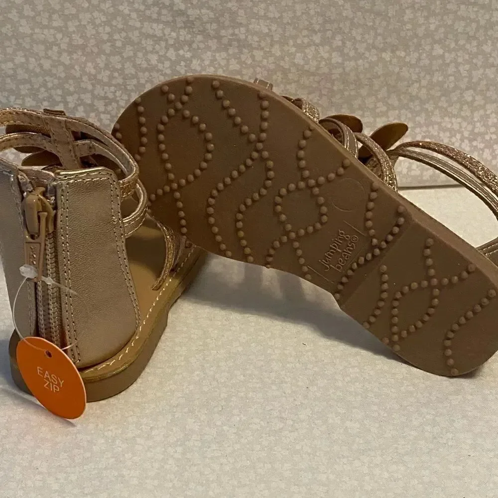 Jumping Beans Girls Enchanted Bow Gladiator Sandals - Rose Gold