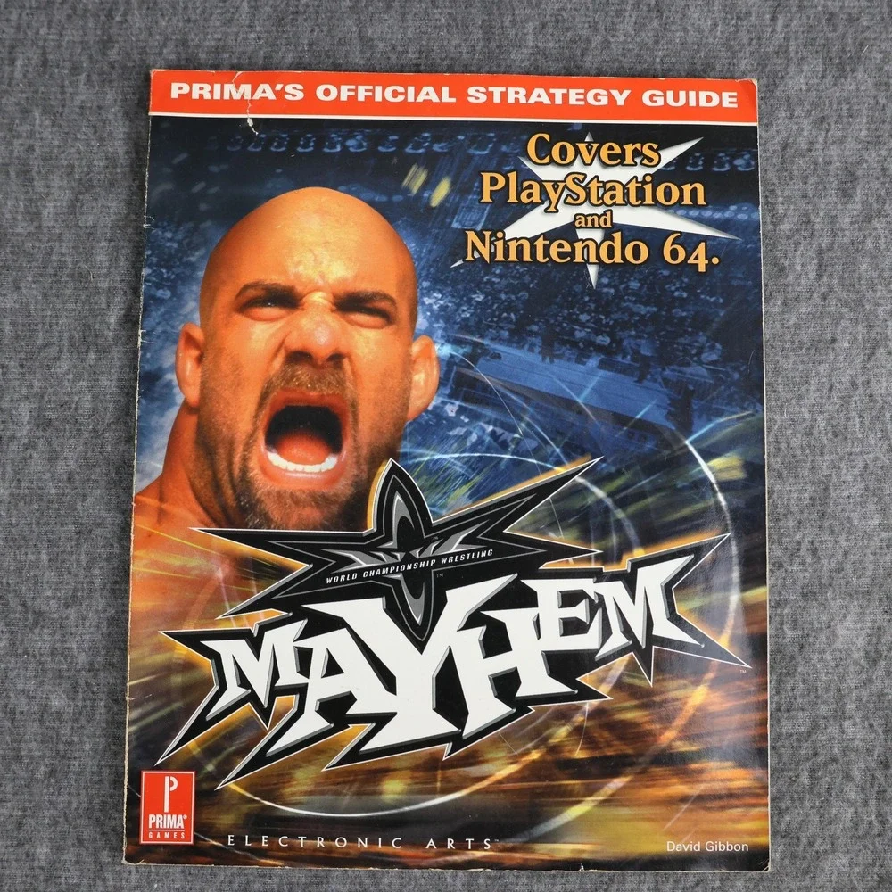 WCW Mayhem Strategy Guide Prima Games PlayStation Nintendo‎ 64 Wrestling EA Book