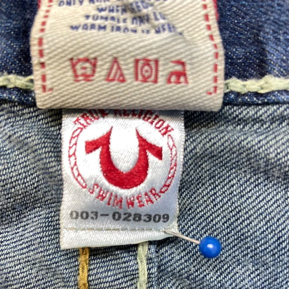 True Religion Board‎ Shorts Mens 34 Blue Excellent Section Surf Contrast Stitch