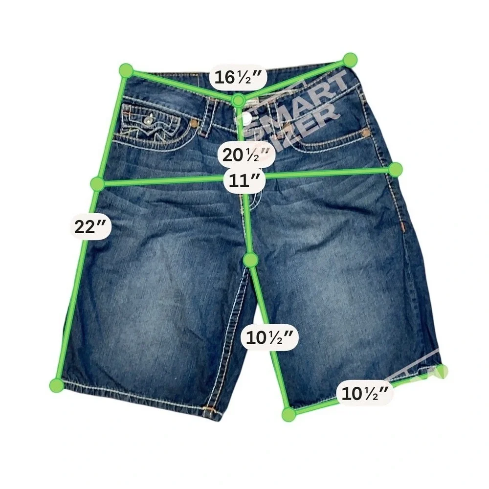 True Religion Board‎ Shorts Mens 34 Blue Excellent Section Surf Contrast Stitch