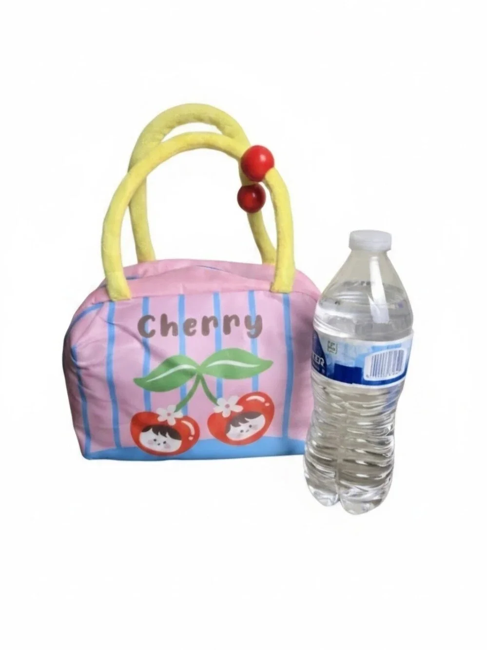 Cartoon Cherry Print Insulated Lunch Bag Snacks Cooler Tote Girls Cherries New