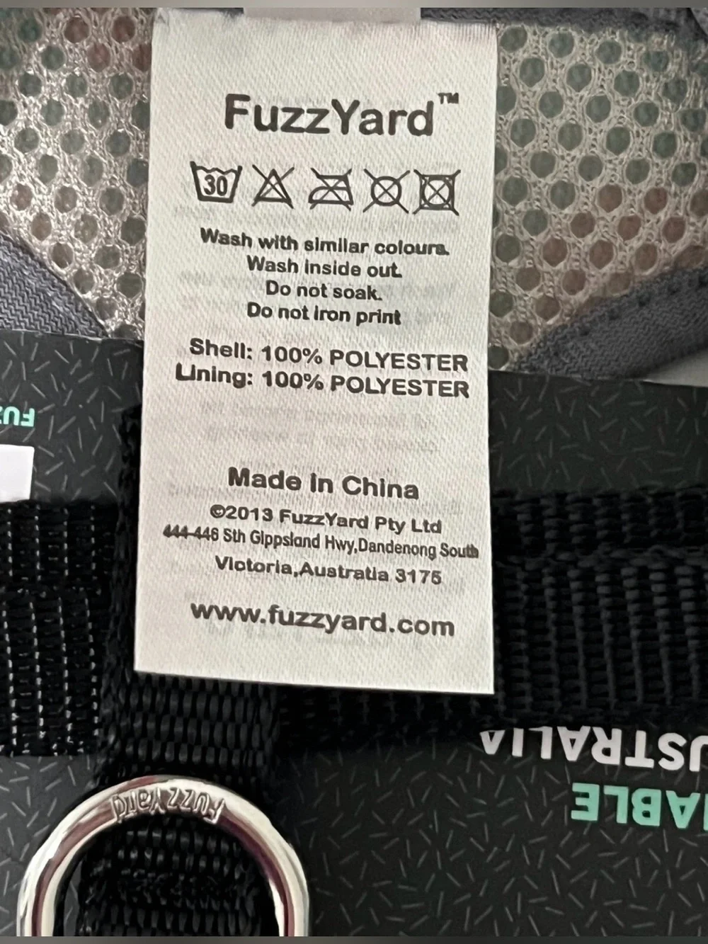 Fuzzyard dog harness