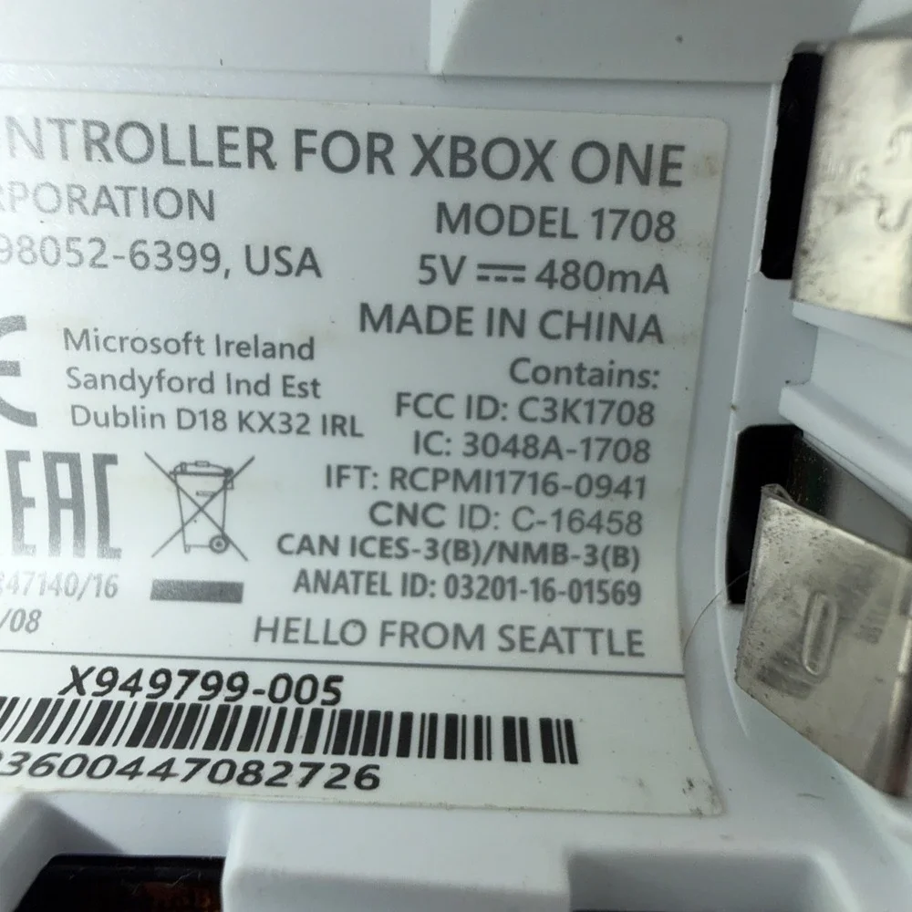 Xbox‎ One Wireless Controller X/S 1708 - White Tested Works