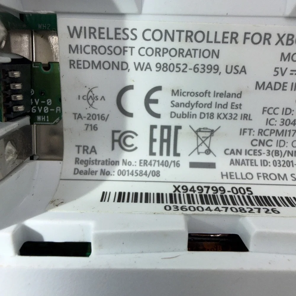 Xbox‎ One Wireless Controller X/S 1708 - White Tested Works