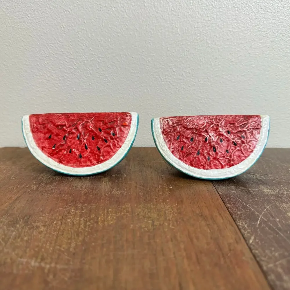 Vintage‎ Resin Watermelon Salt and Pepper Shakers