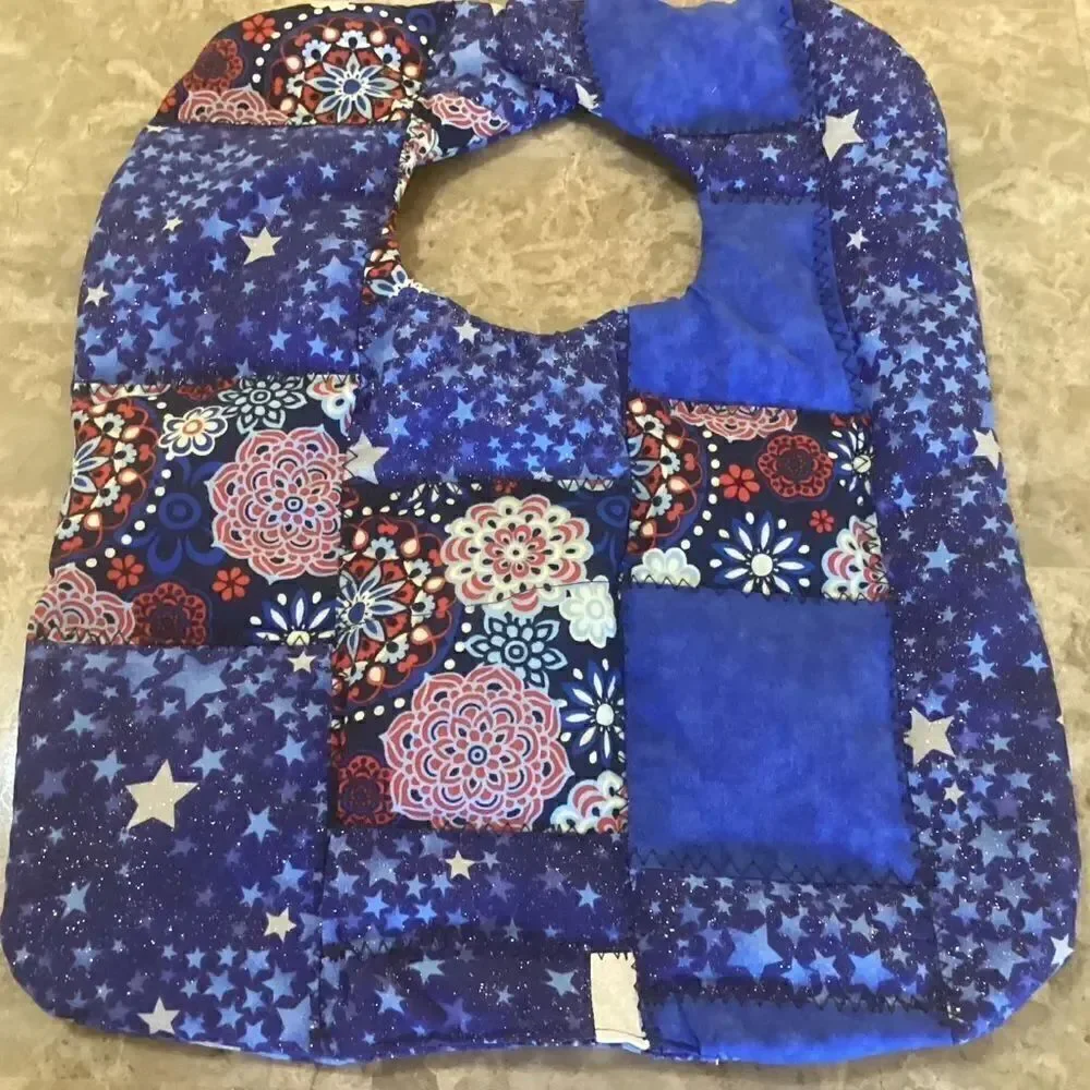 NWOT. Hand Crafted Quilted Reversible Baby Bib $12 ea. or 3/$25