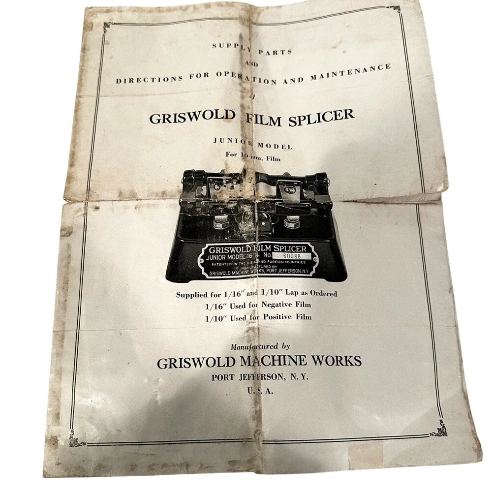 Griswold film splicer