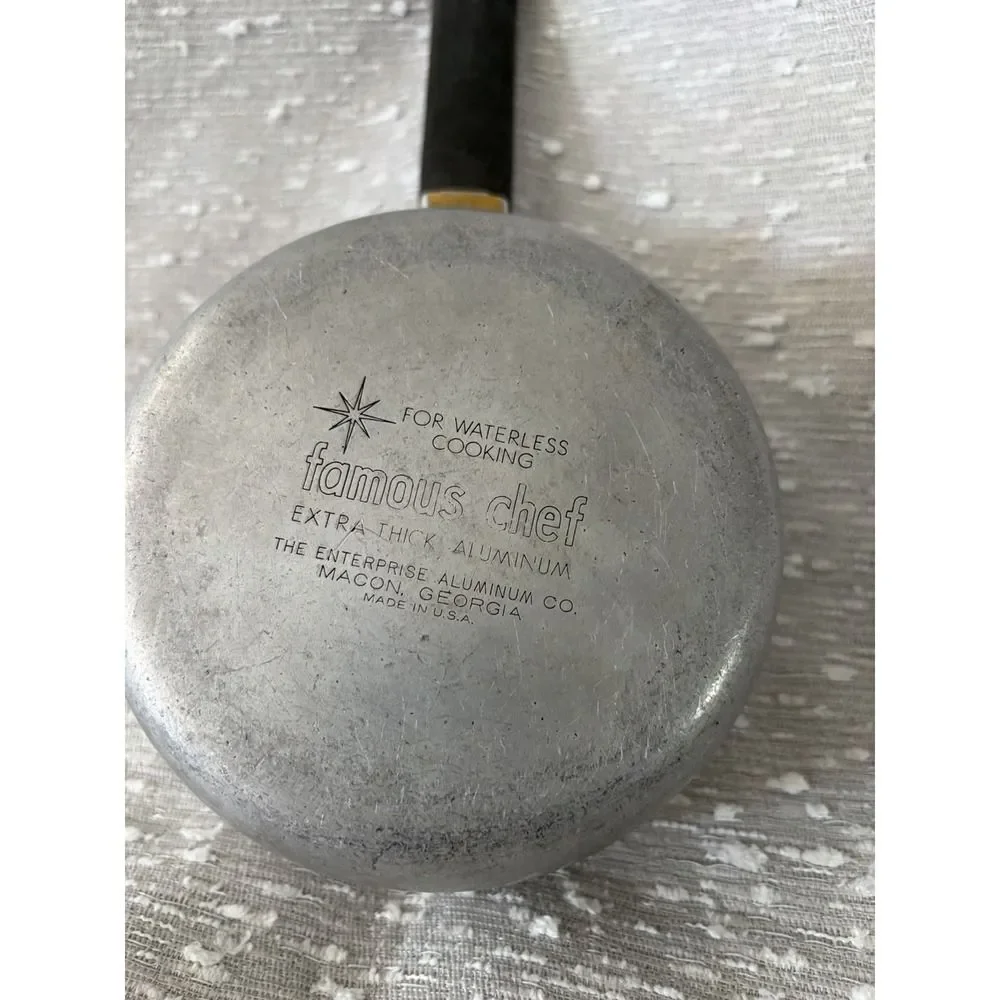 Famous Chef Extra Thick Aluminum Saucepan Enterprise Aluminum Waterless Cooking‎