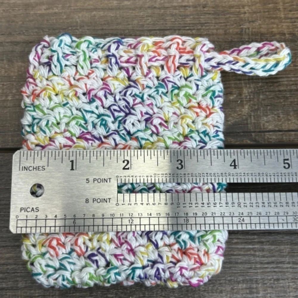 Crochet Bar Soap Saver Cotton Handcrafted Exfoliating Drawstring‎ Pouch Bag
