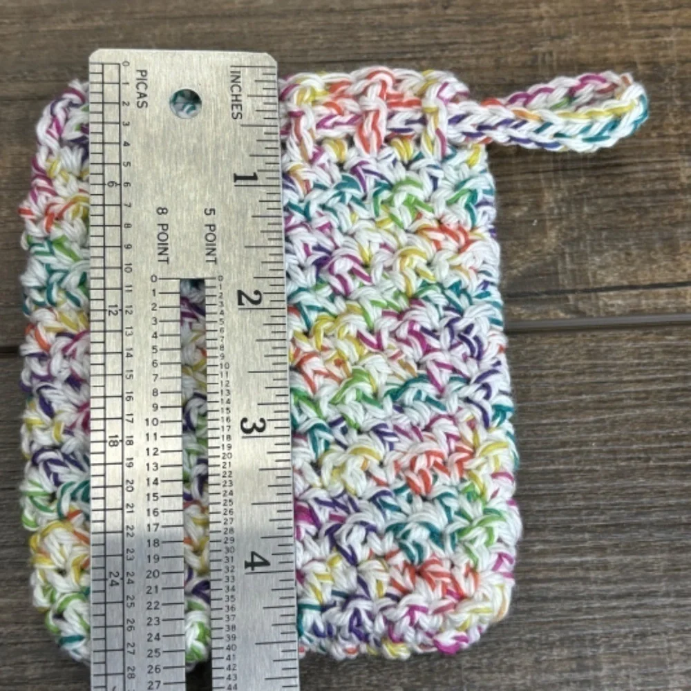 Crochet Bar Soap Saver Cotton Handcrafted Exfoliating Drawstring‎ Pouch Bag
