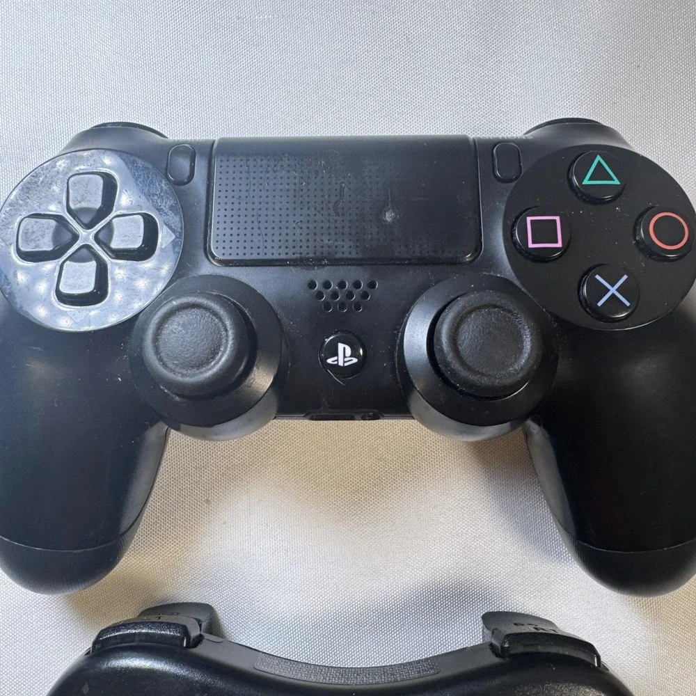 Sony DualShock 4 PS4 Controller & PowerA Wireless PS3 Controller Bundle Black