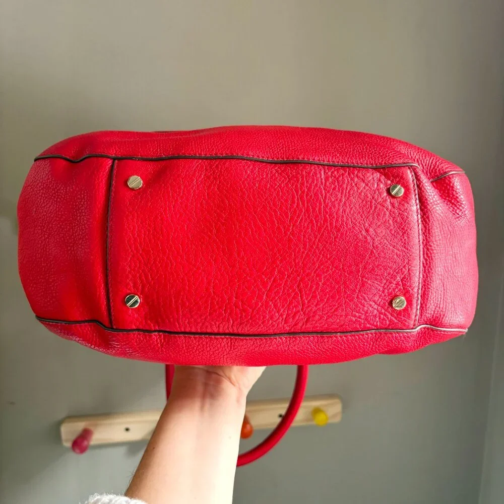 Tory Burch 4-way Amanda Classic Handle Hobo in New Carnival Red Pebbled Leather