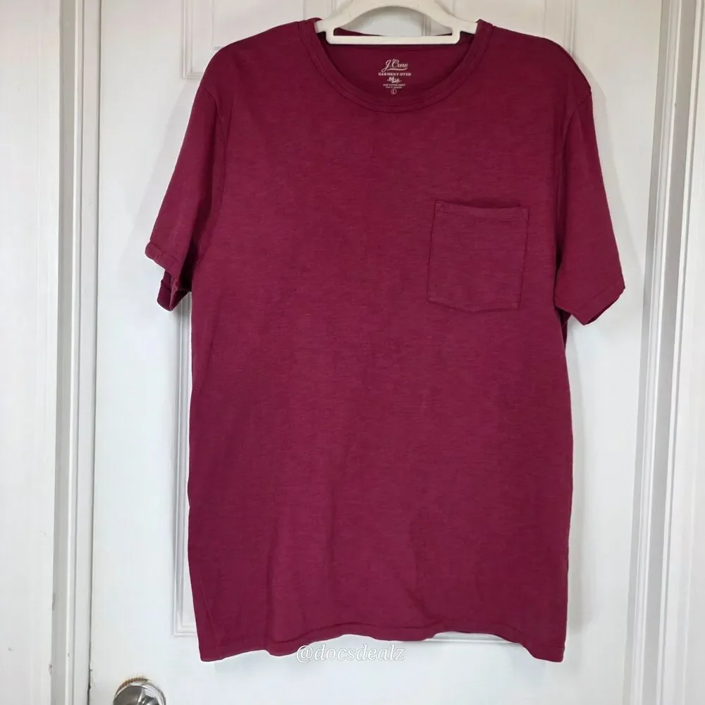J. Crew Cotton Maroon Tee Men's Large