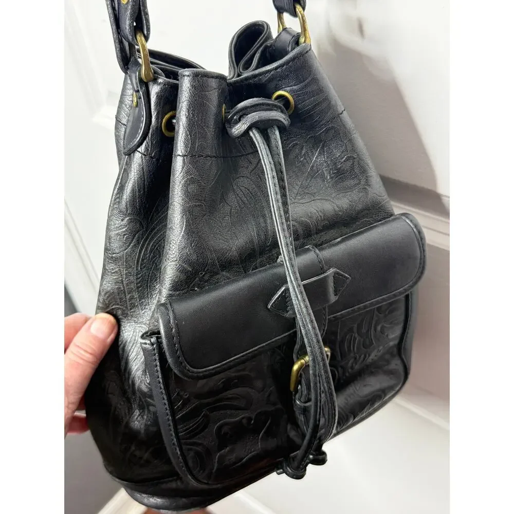 Liz Claiborne Vintage Bucket Bag 100% Leather | Fair to Good Used Condition