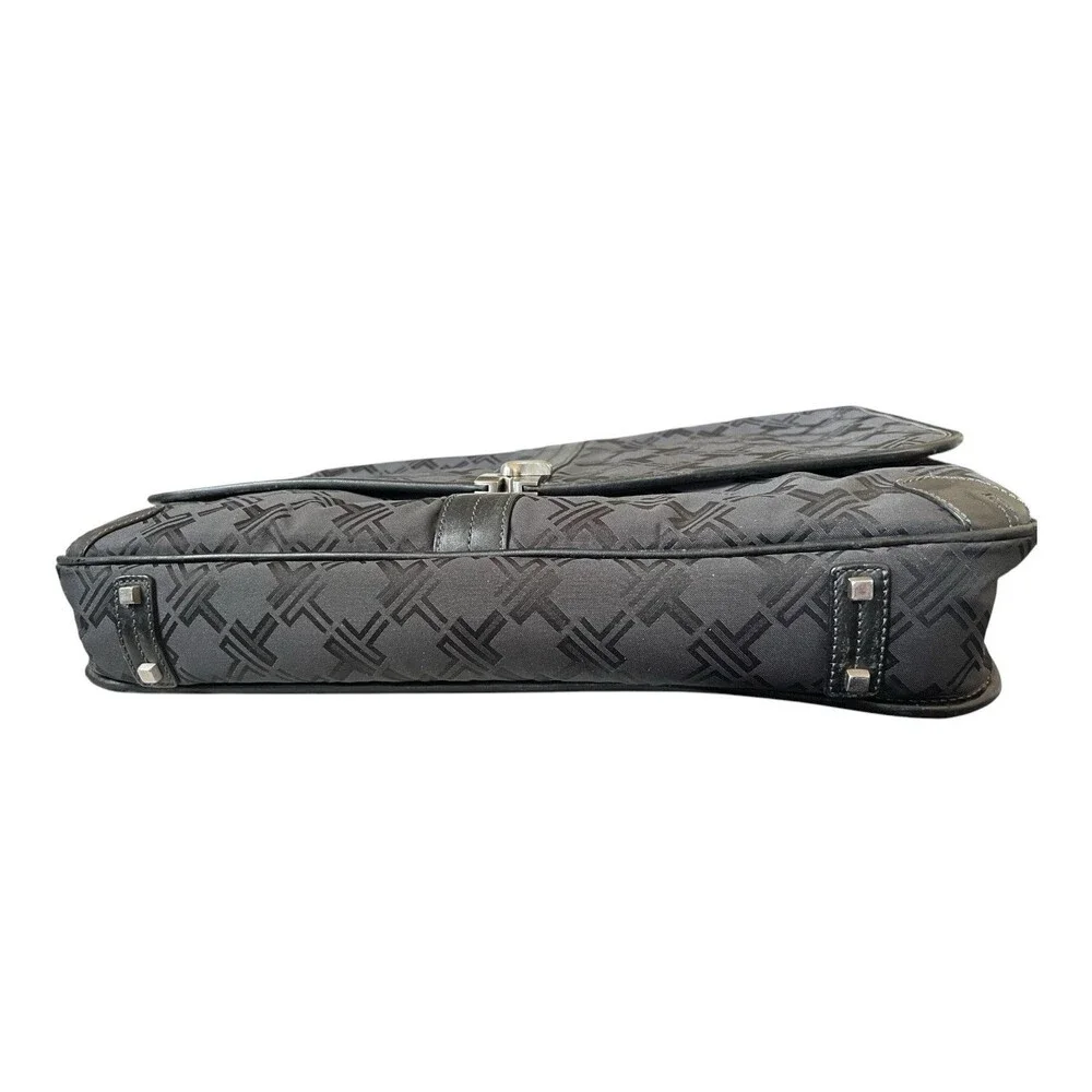 TUMI Signature Monogram T Laptop Bag Messenger Nylon No Shoulder Strap 15 x 12
