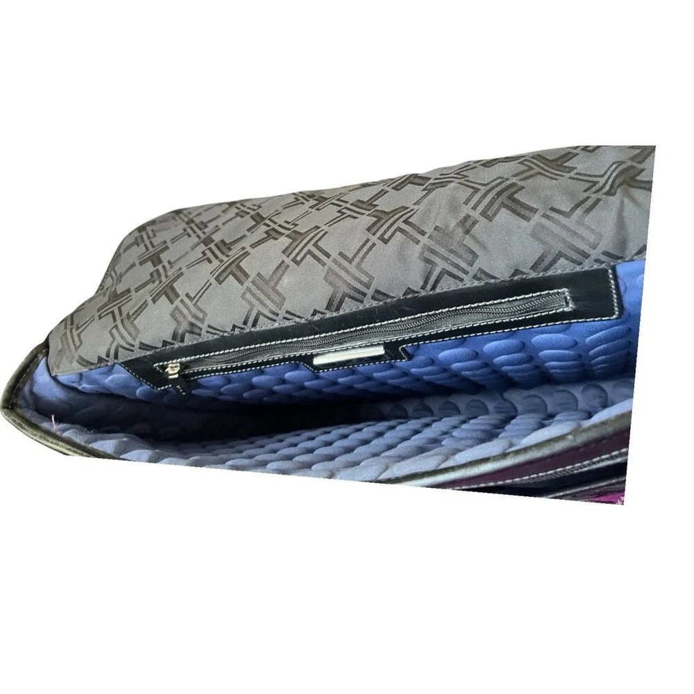 TUMI Signature Monogram T Laptop Bag Messenger Nylon No Shoulder Strap 15 x 12