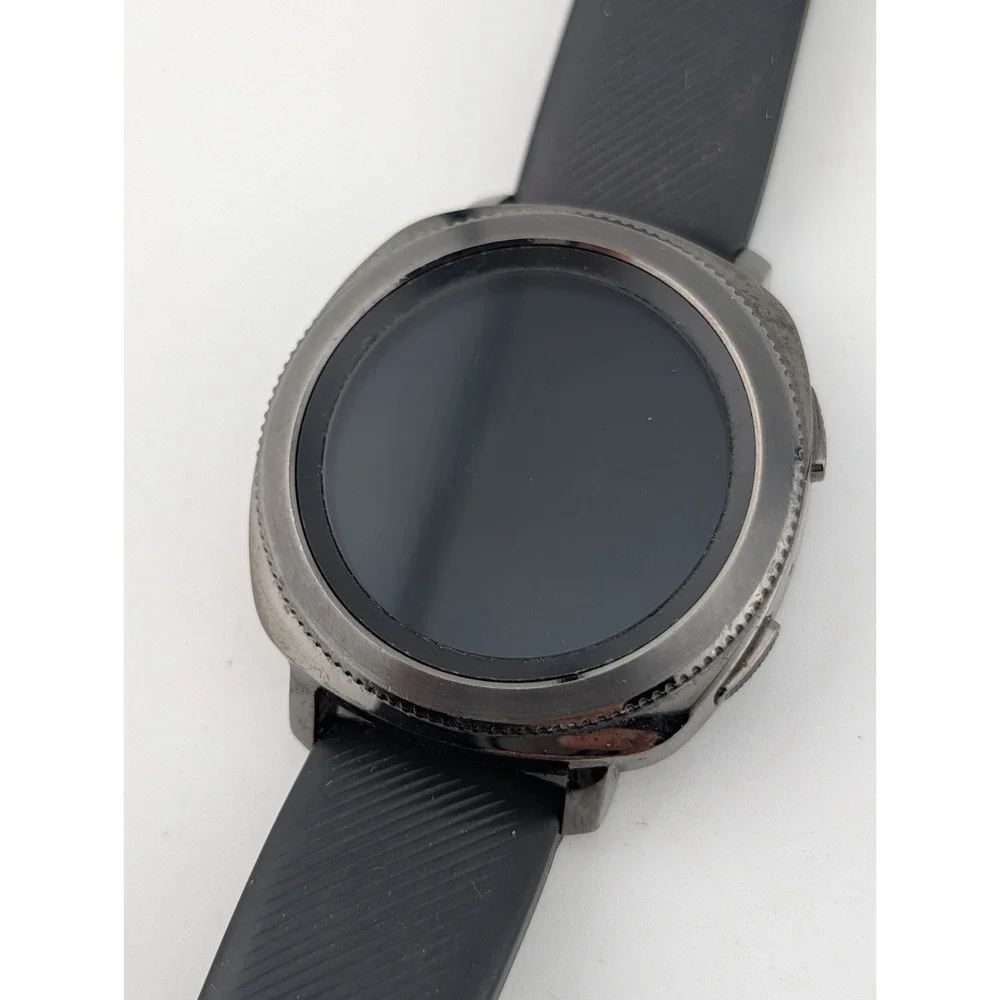 Samsung‎ Smart Watch Gear Sport HR GPS - Black Silicone Band, Working