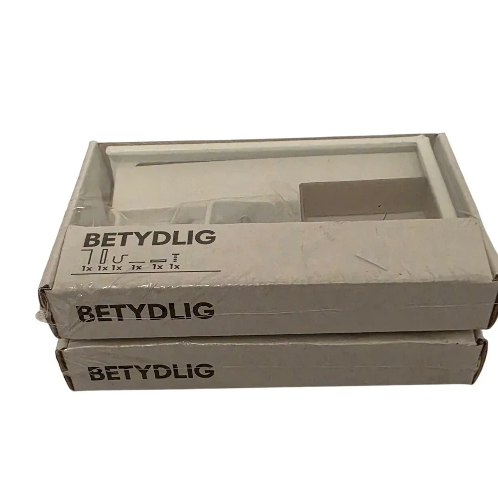 IKEA BETYDLIG Wall‎ Ceiling Curtain Rod Bracket White 302.198.89 Set of 2 NEW