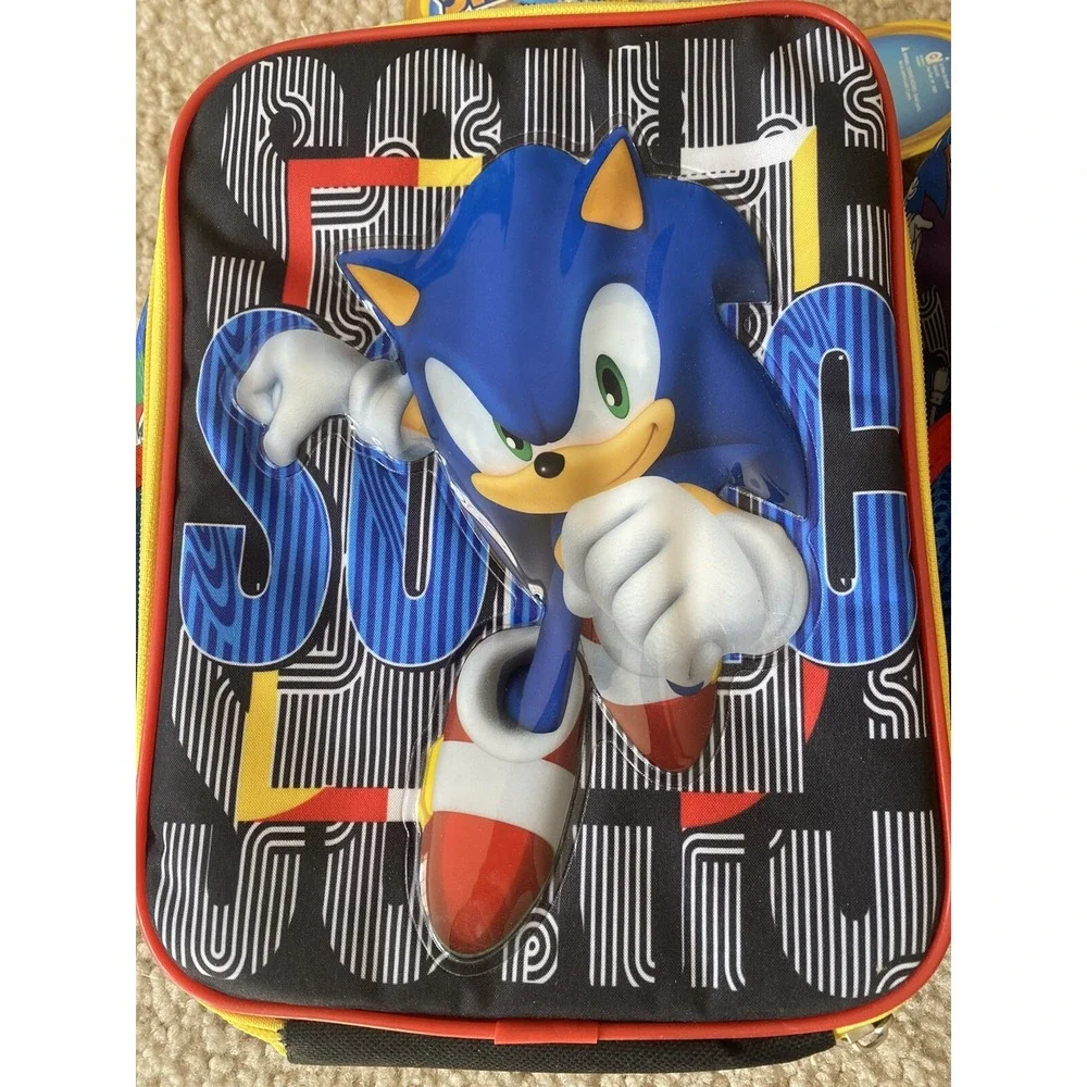 Sonic The Hedgehog Insulated Lunch Bag for Kids School Cooler Bags NWT