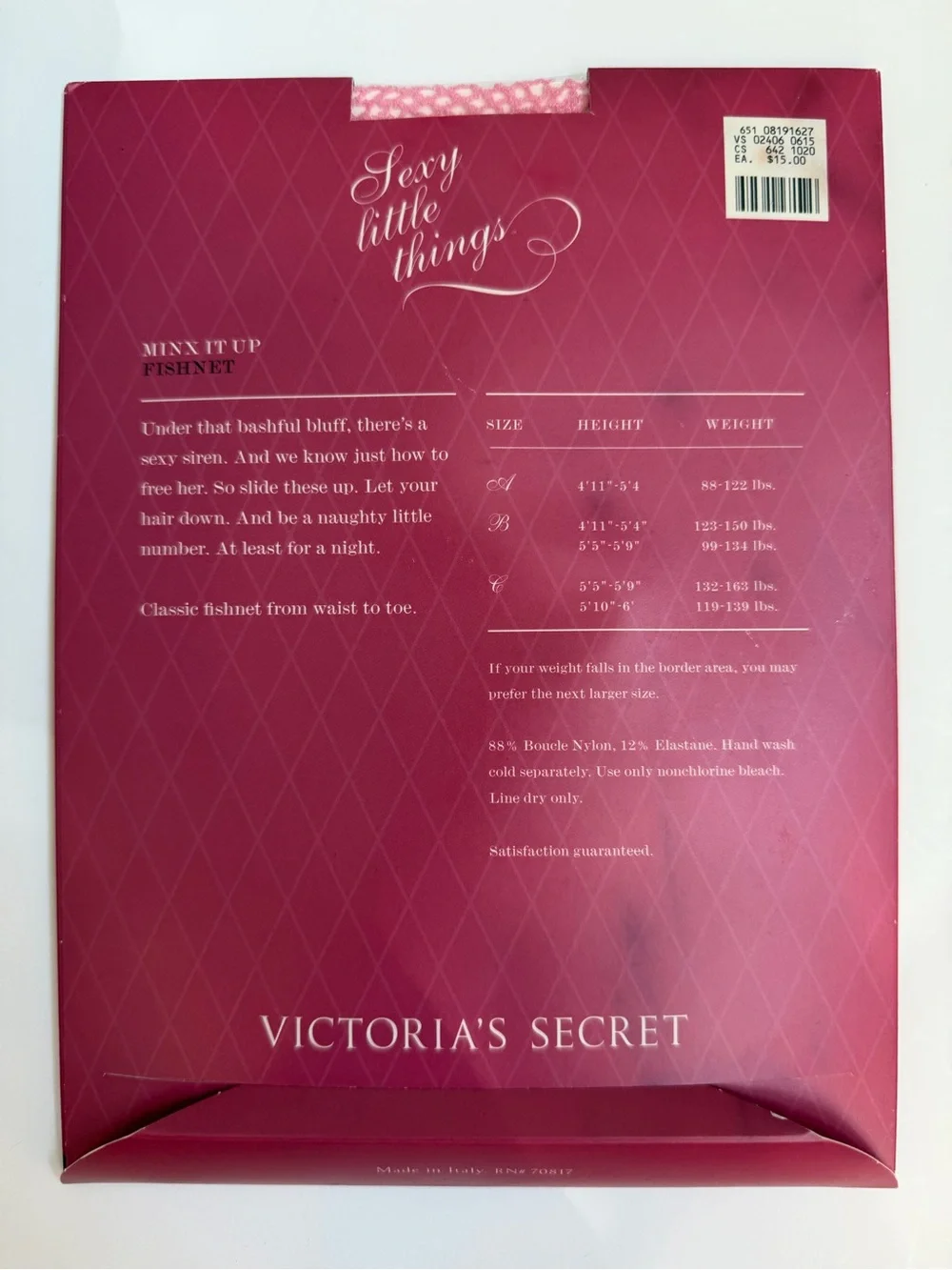 Victorias Secret secret sizing