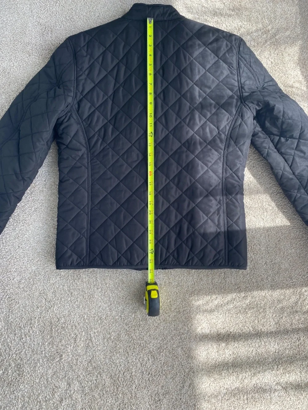 Banana Republic Black Quilted Moto Motorcycle Mock Neck Jacket Sm / Md
