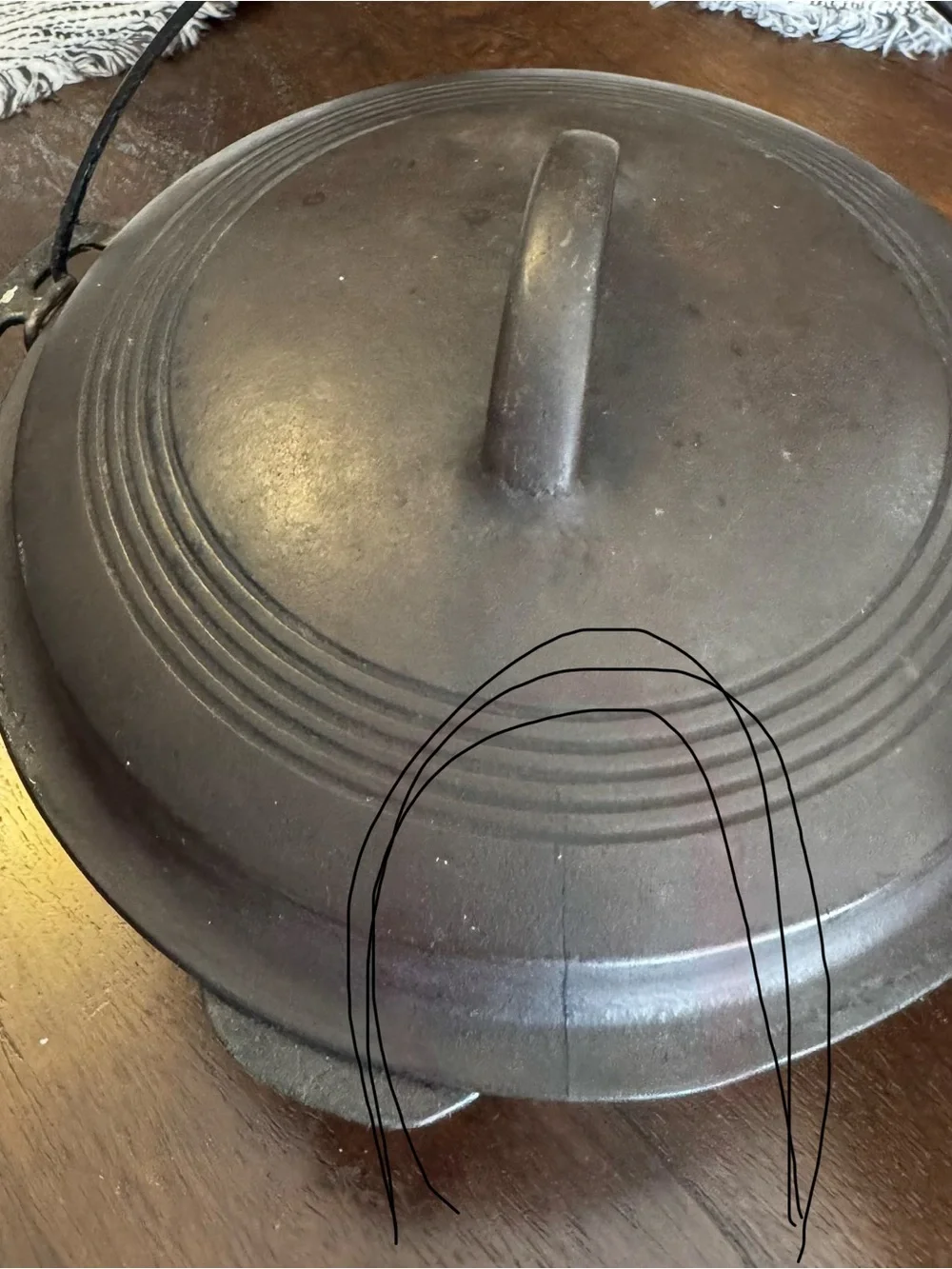 Wagner ware cast Iron Dutch Oven with Lid - Black
