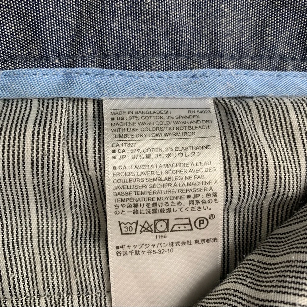 Banana Republic Aiden Chino Pants Flat Front In Navy Blue Straight Leg 36 x 32