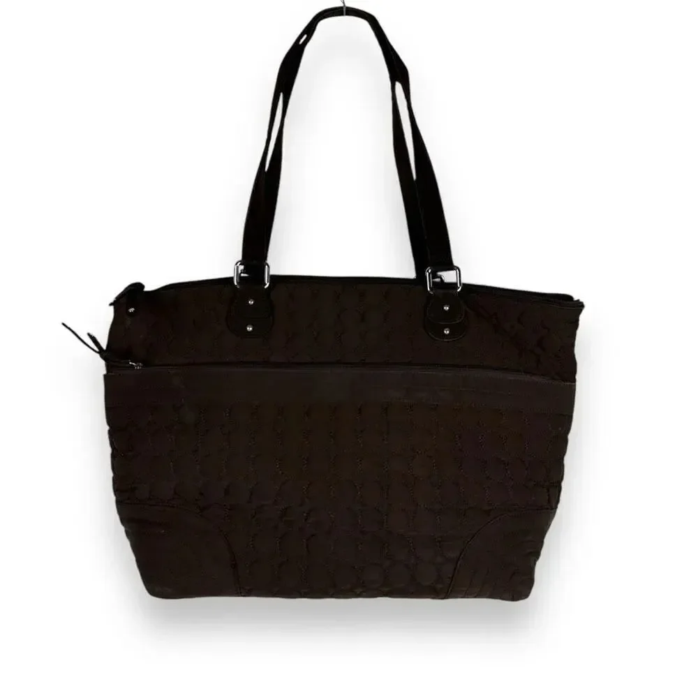 Vera Bradley Brown Quilted Baby Bag with Changing Pad