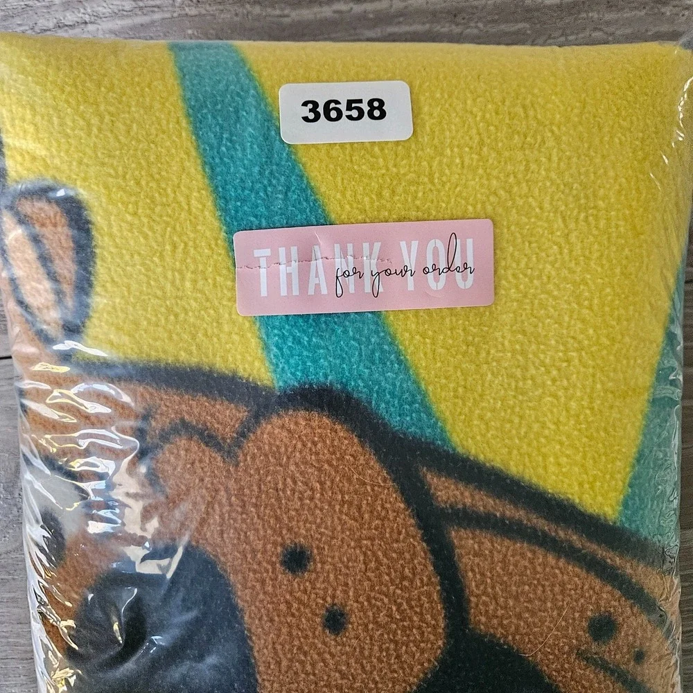 Vintage Y2K Scooby-Doo Fleece Throw Blanket Cartoon Network 45 x 61