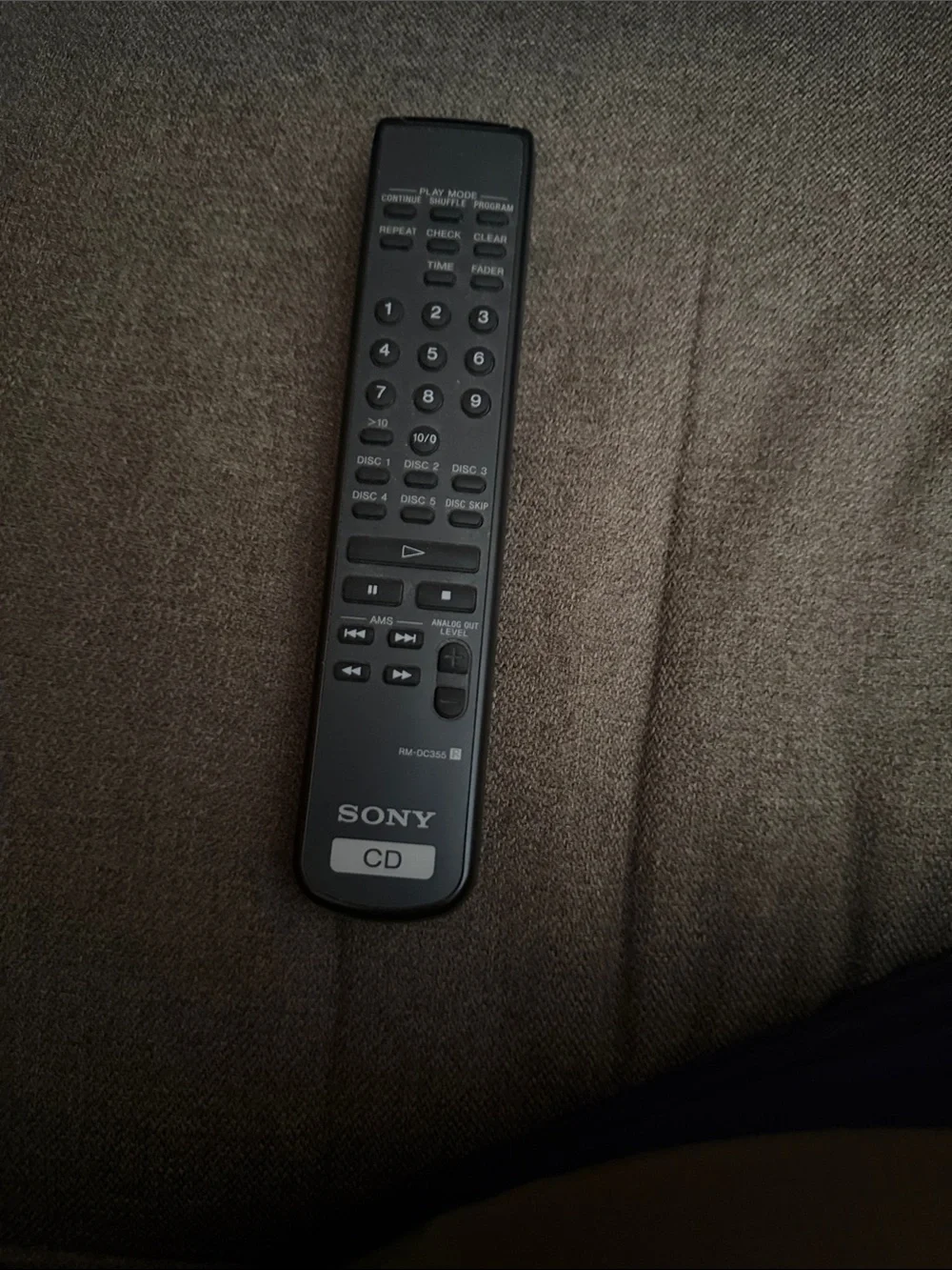 Sony Black CD System Remote Control