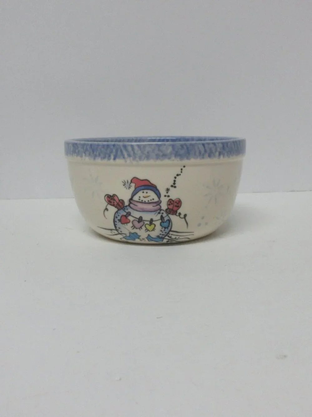 Vintage Vital Unit Ceramic Snowmen Mixing Bowls Set Of 3 Nesting