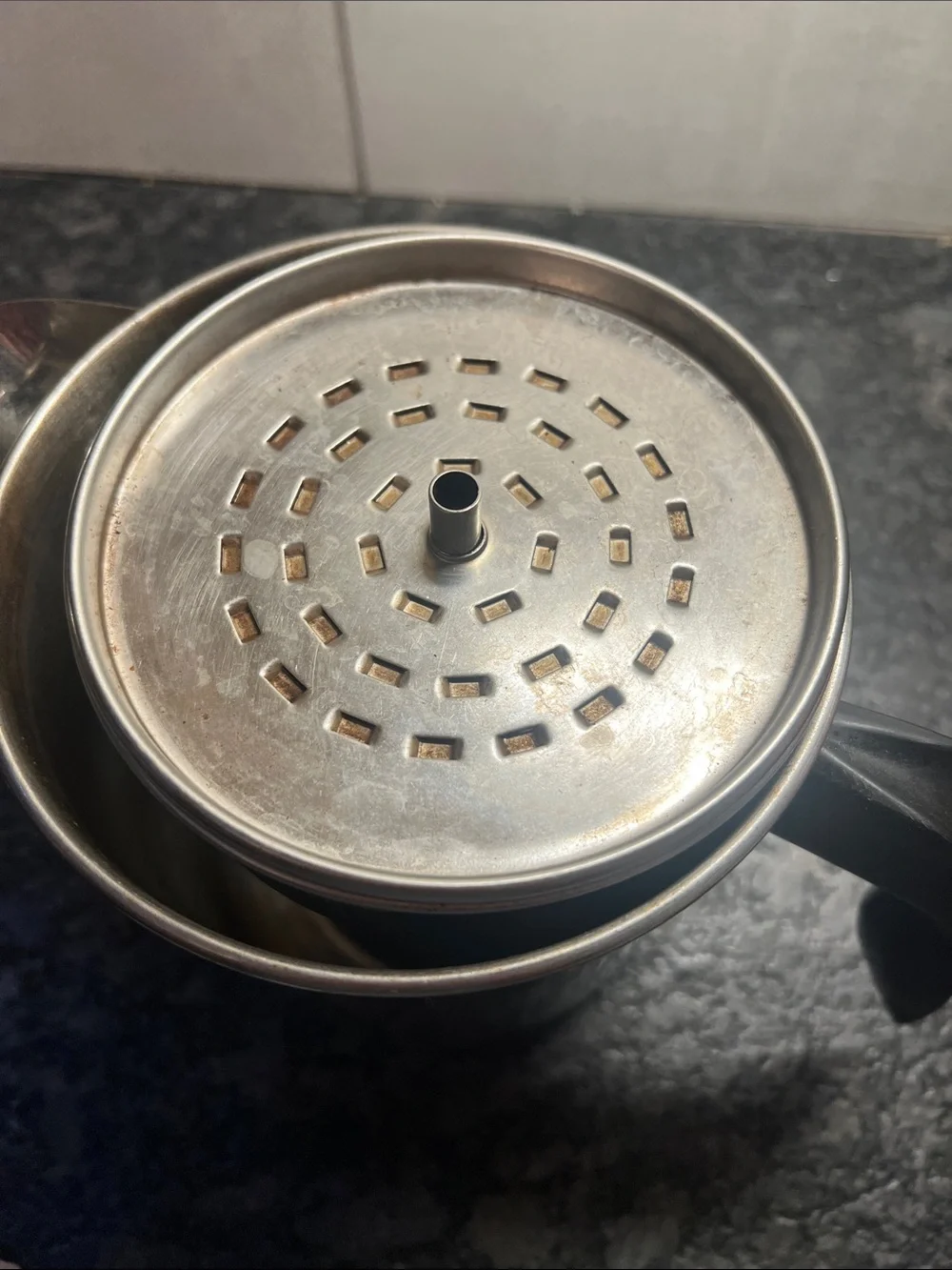 8 Cup Farberware Stovetop Coffee Percolator with Black Handle and Clear Lid
