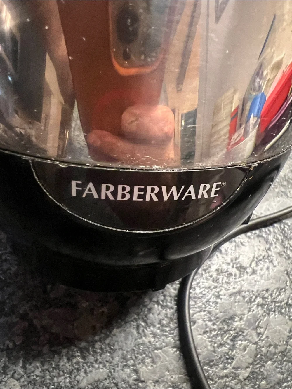 8 cup Farberware Stainless Steel Electric Percolator with Black Handle.