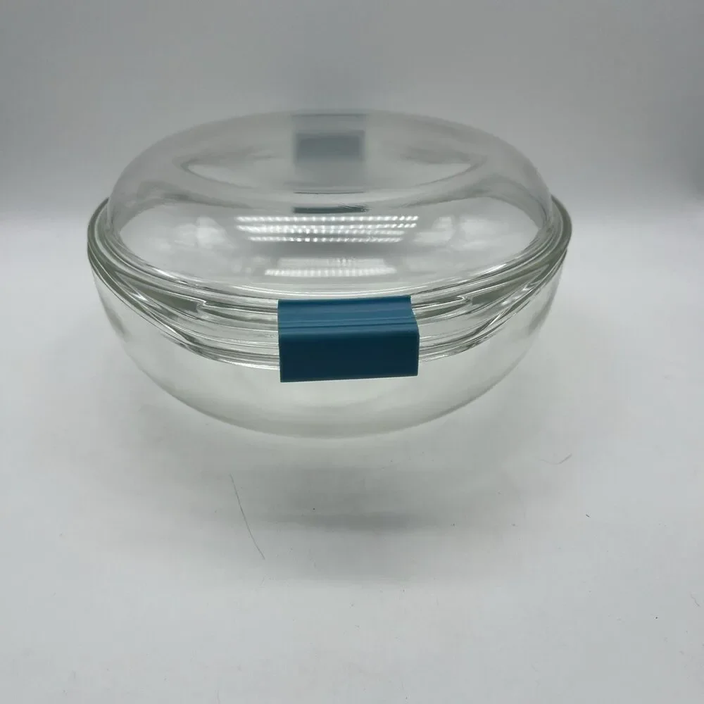 Vintage PYREX 1.5 Qt. Casserole #023 Baking Dish Bowl, Lid #683-C, Sealing Cips