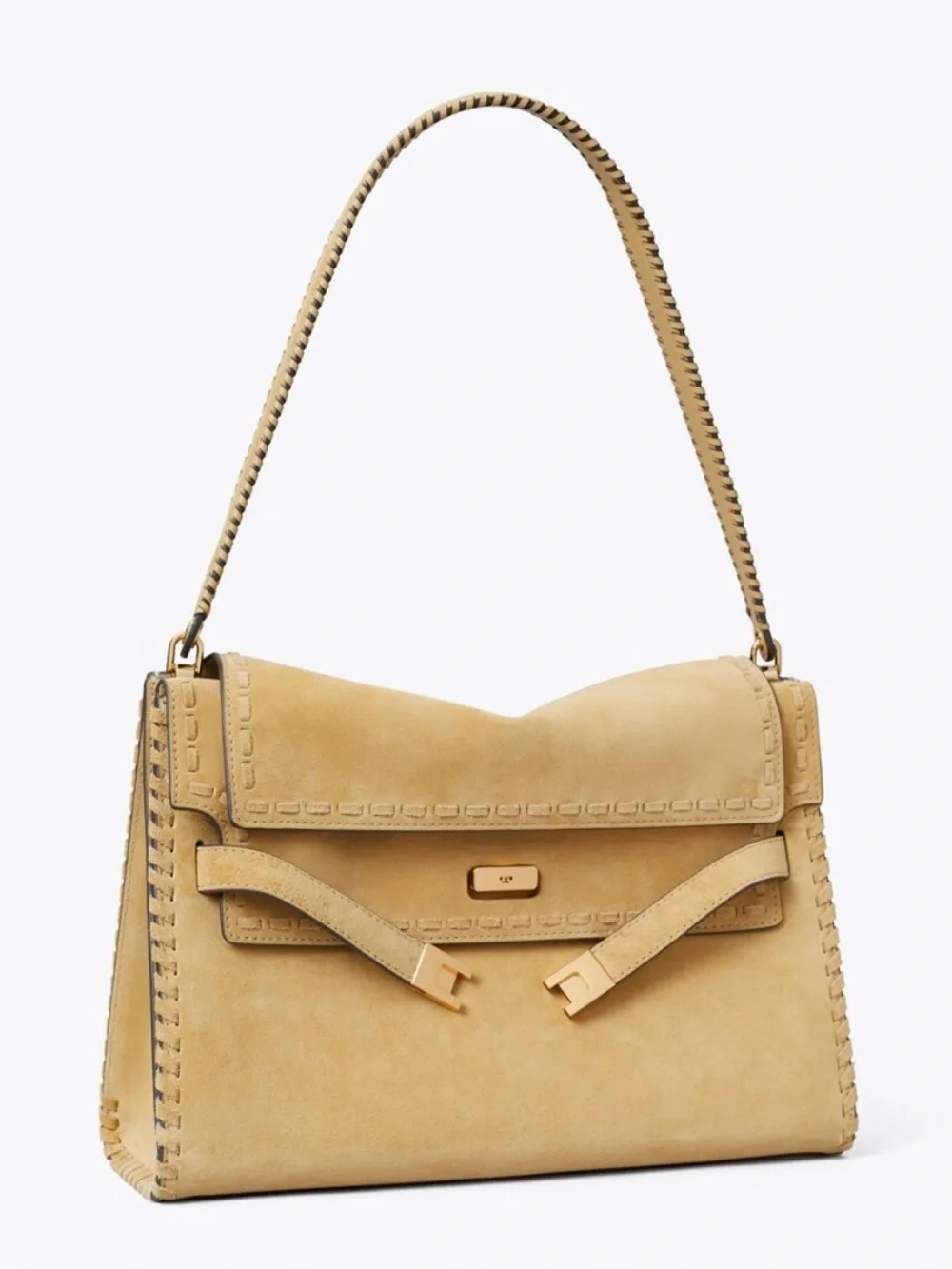 Tory Burch LEE RADZIWILL LARGE SUEDE SHOULDER BAG $1,260