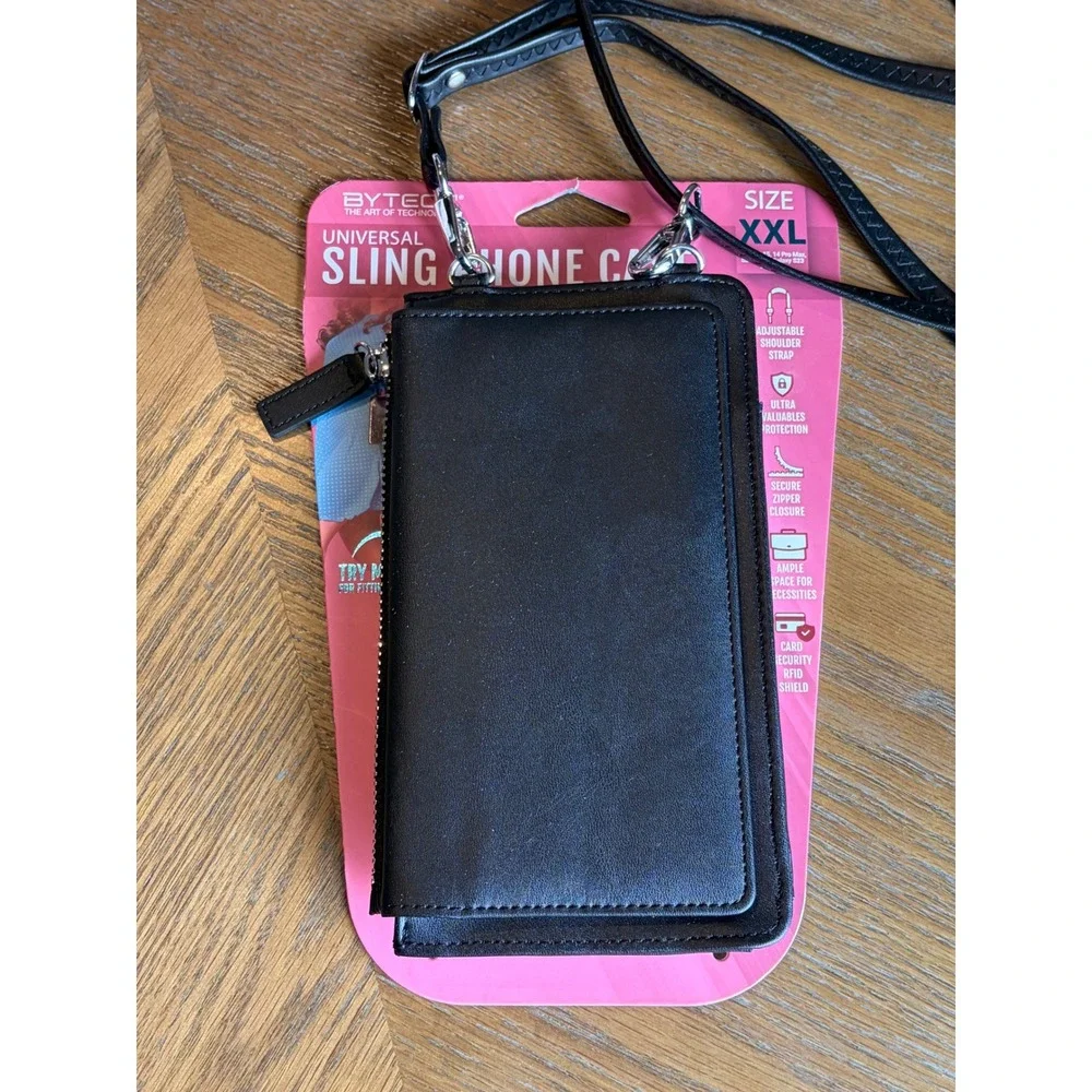 Bytech Universal Sling Phone Case XXL Black RFID Crossbody BY-PP-XX-207-BK