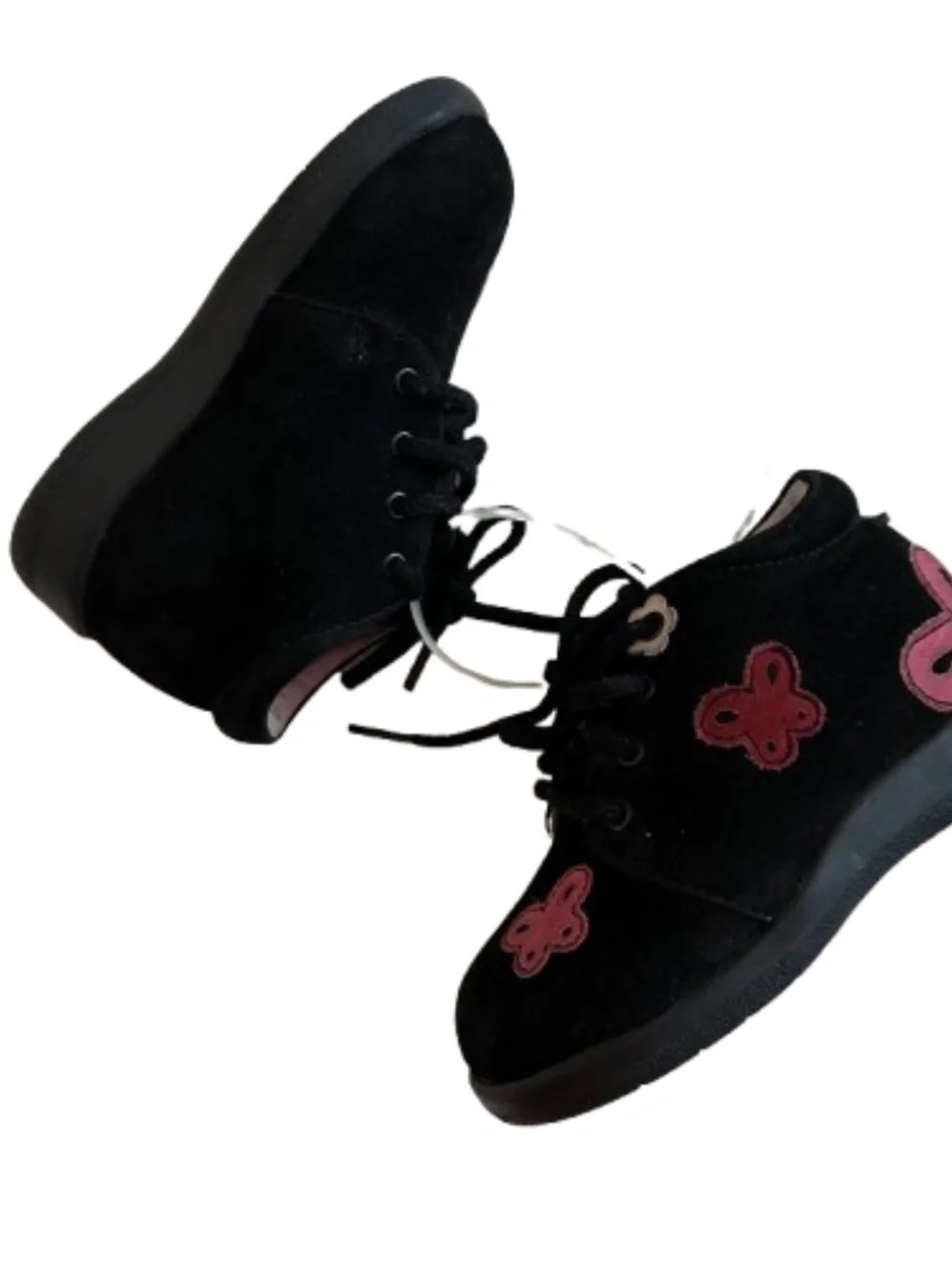 NWT Perfection Toddler/Baby Girl 5.5W Suede Genuine Leather Lace Up Boots Shoes