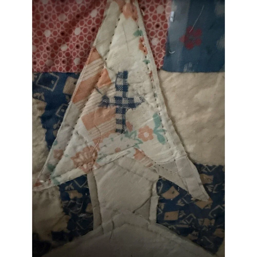 Framed Vintage Quilt Church Wall Art – Handmade One of a Kind