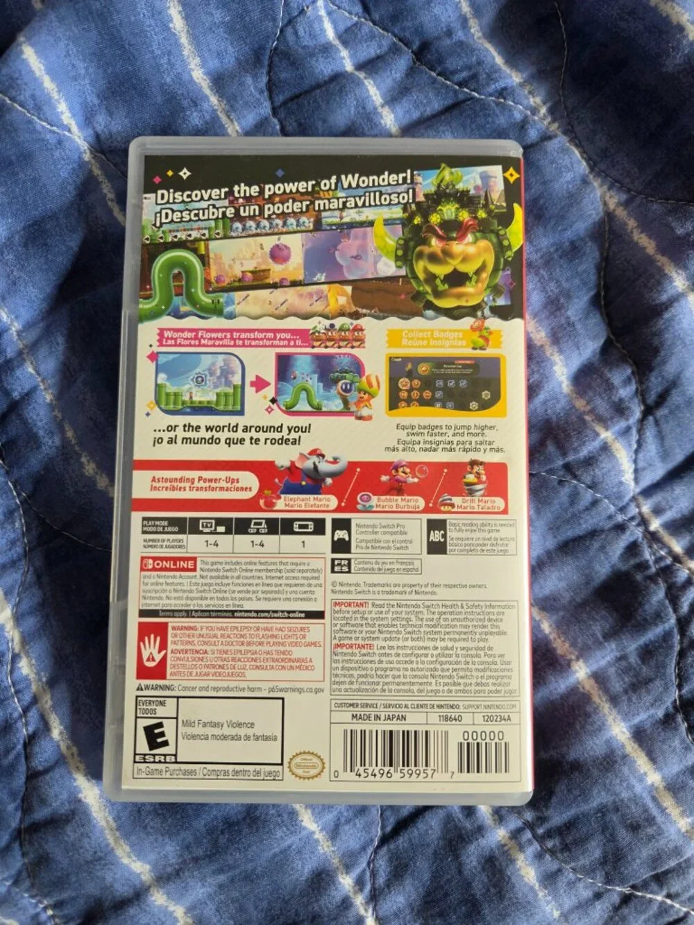 Super Mario Bros Wonder Nintendo Switch Game