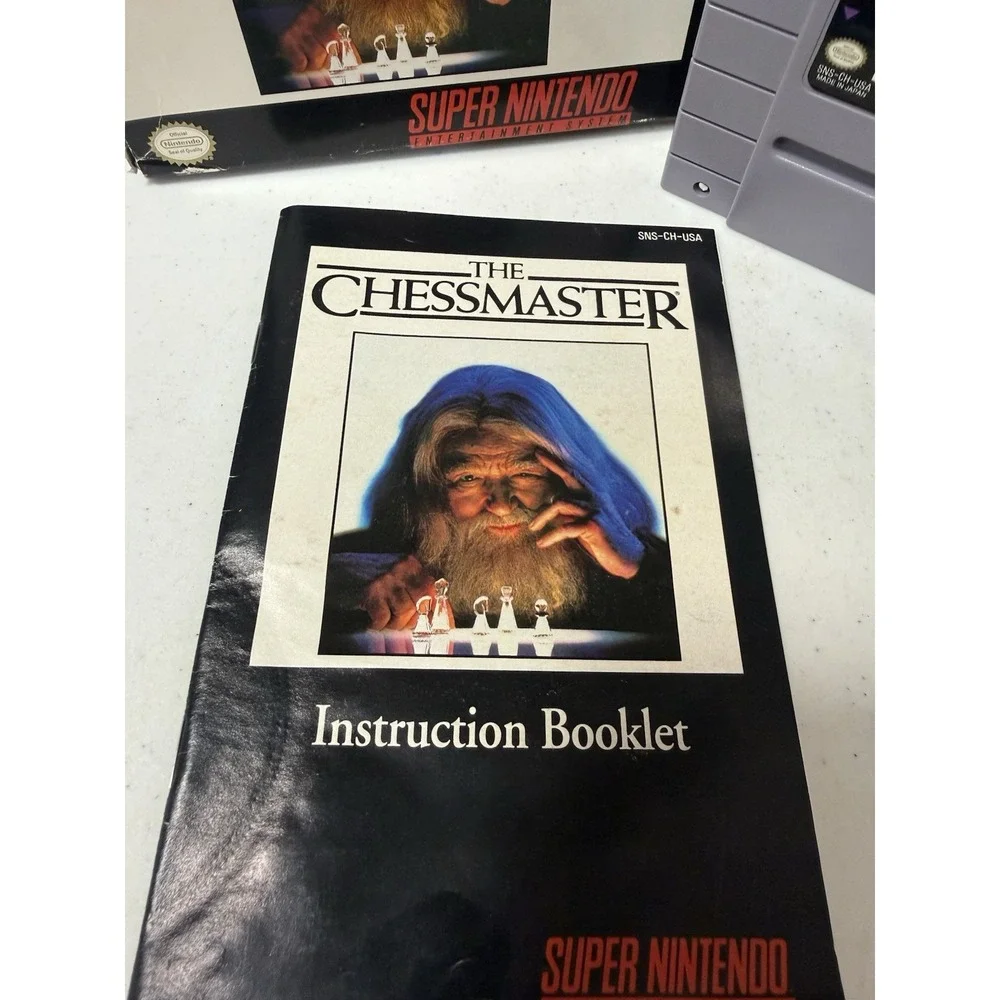 The Chessmaster (Super Nintendo, 1991) Complete W/ Box and Inserts