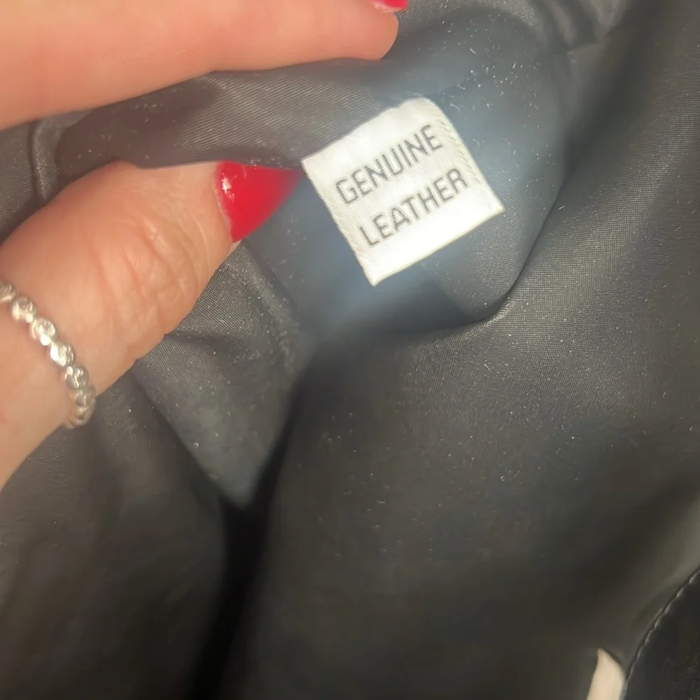 Francesco Biasia Black Leather Hobo Bag with Belt Accent